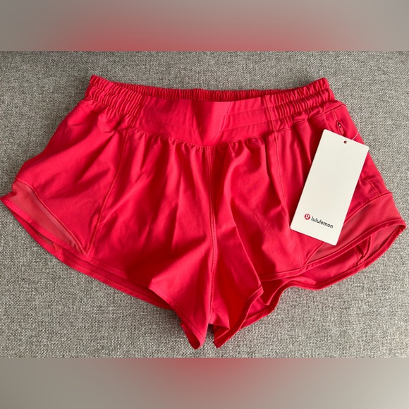 lululemon athletica Pants - NWT Lululemon Athletica Red Athletic Shorts Lightweight Elastic Waist